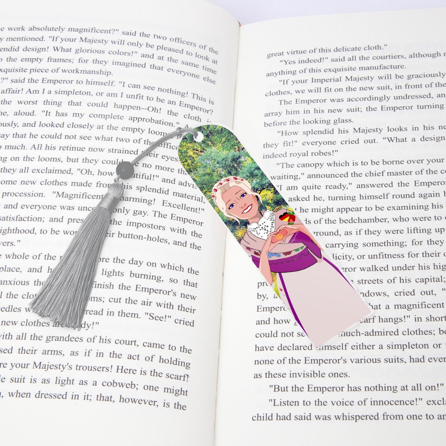 Acrylic Bookmark - Semicircle GLOBAL FREEDOM UNITED© German Girl Pink