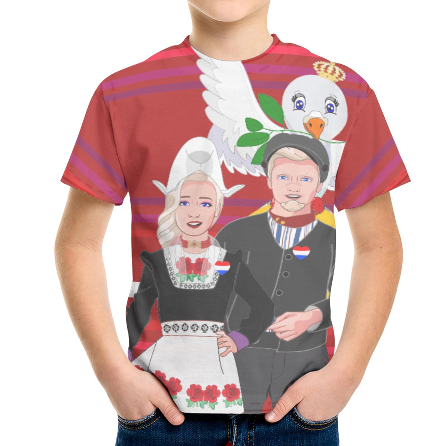 Kid´s T-Shirt Global Freedom United© Couple Nederland Red