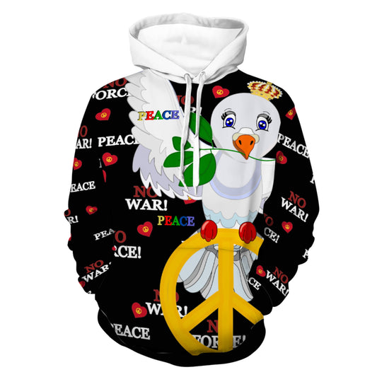 Women´s Hoodie GLOBAL FREEDOM UNITED© Dove Of Peace V1 Black