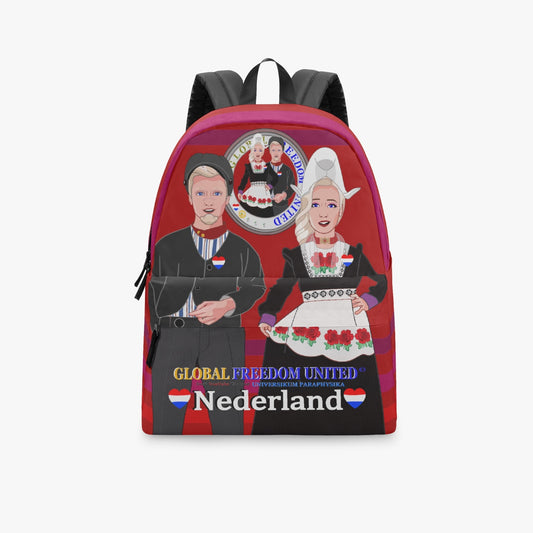 GLOBAL FREEDOM UNITED© Couple Nederland Red - All-over-print Canvas Backpack