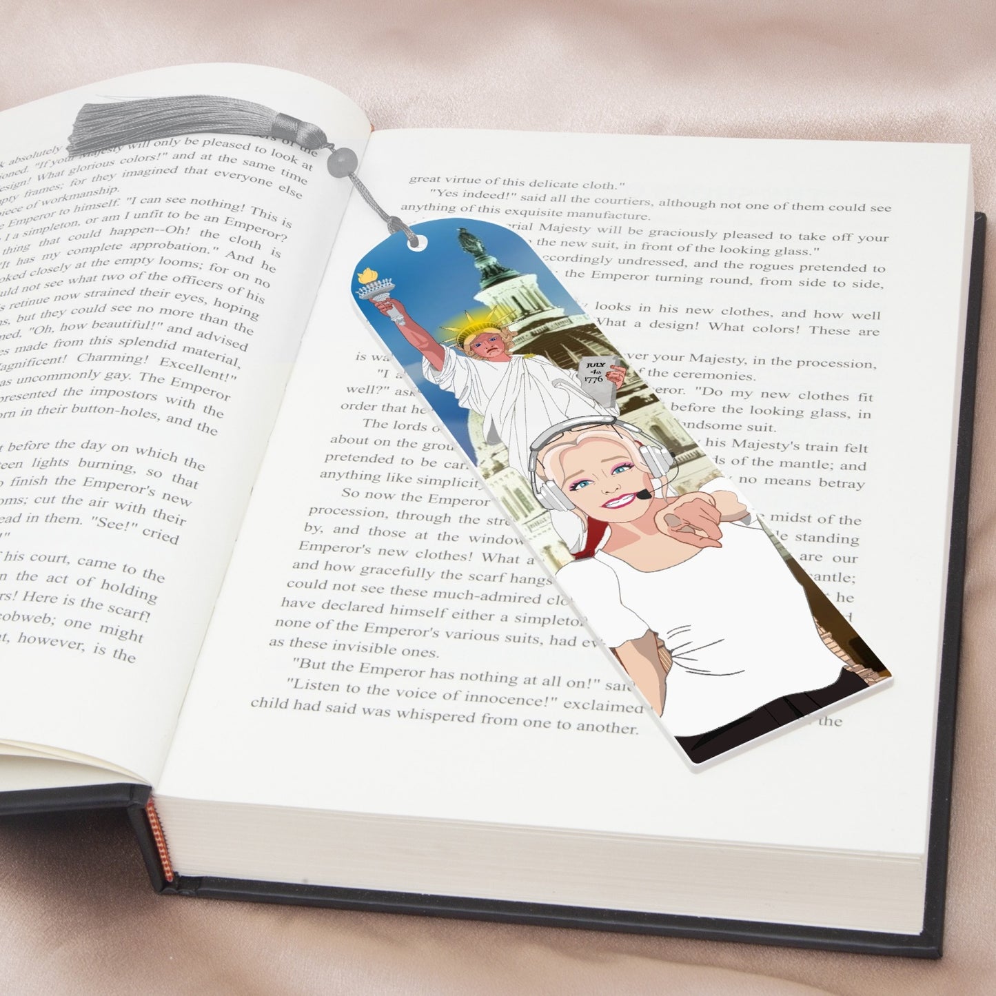 Acrylic Bookmark - Semicircle GLOBAL FREEDOM UNITED© USA GIRL V2