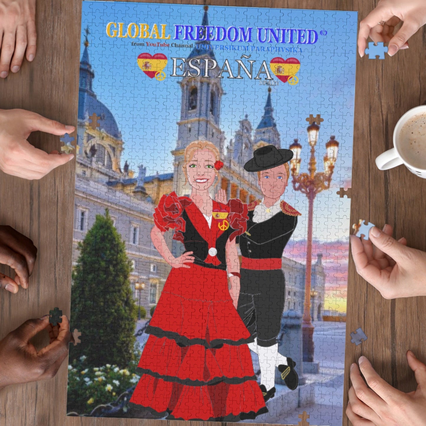 Wood Puzzle GLOBAL FREEDOM UNITED© Couple Spain