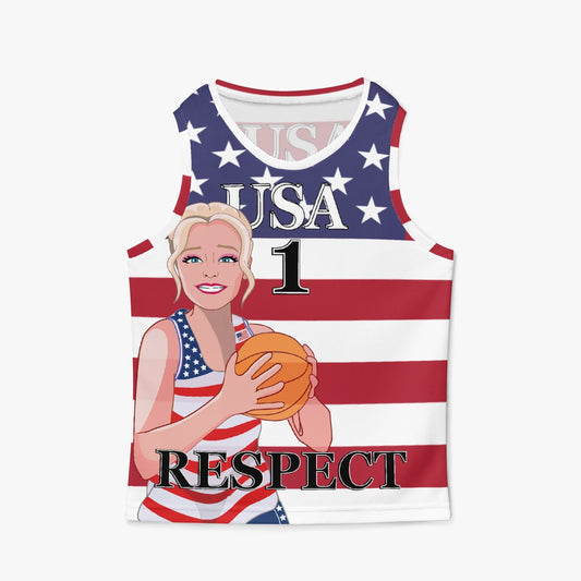 Kids Basketball Jersey GLOBAL FREEDOM UNITED GIRLS USA V1 1