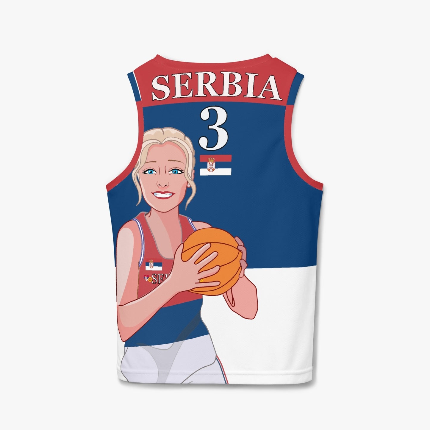 Kids Basketball Jersey GLOBAL FREEDOM UNITED GIRLS SERBIA V2 3