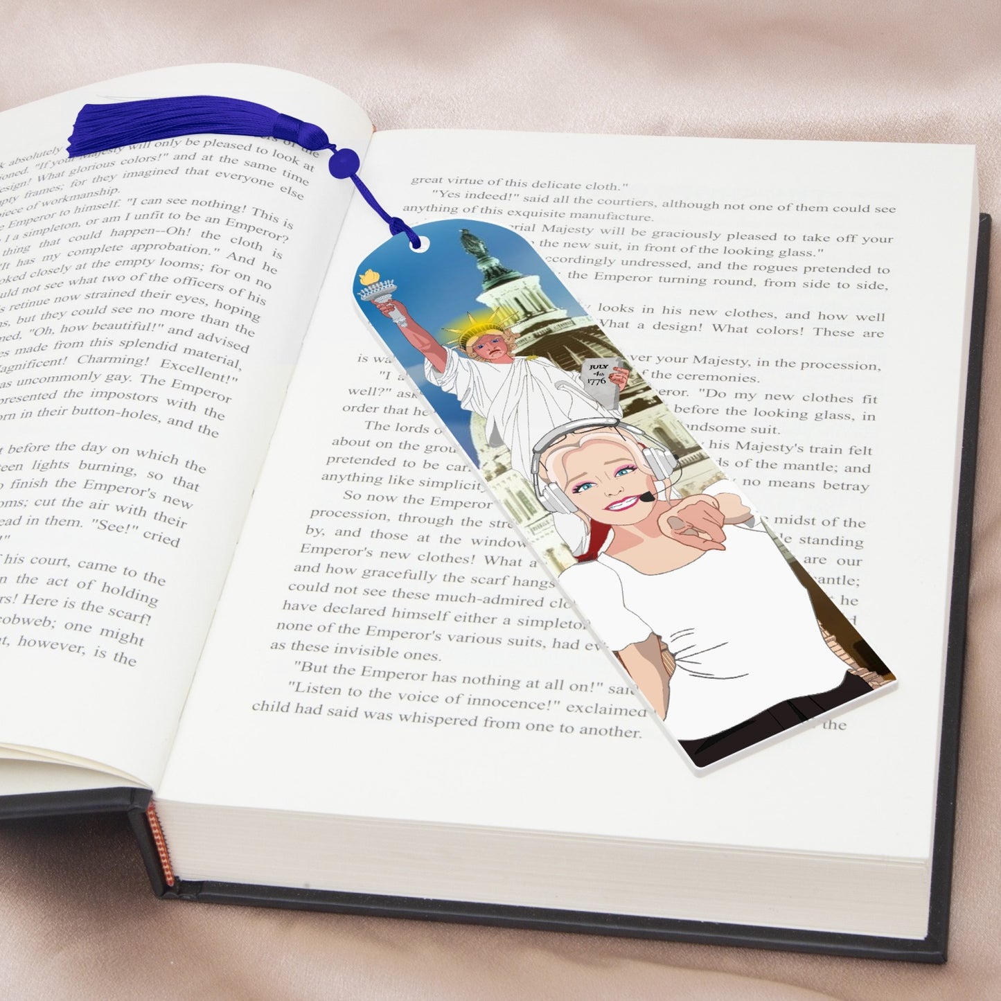 Acrylic Bookmark - Semicircle GLOBAL FREEDOM UNITED© USA GIRL V2