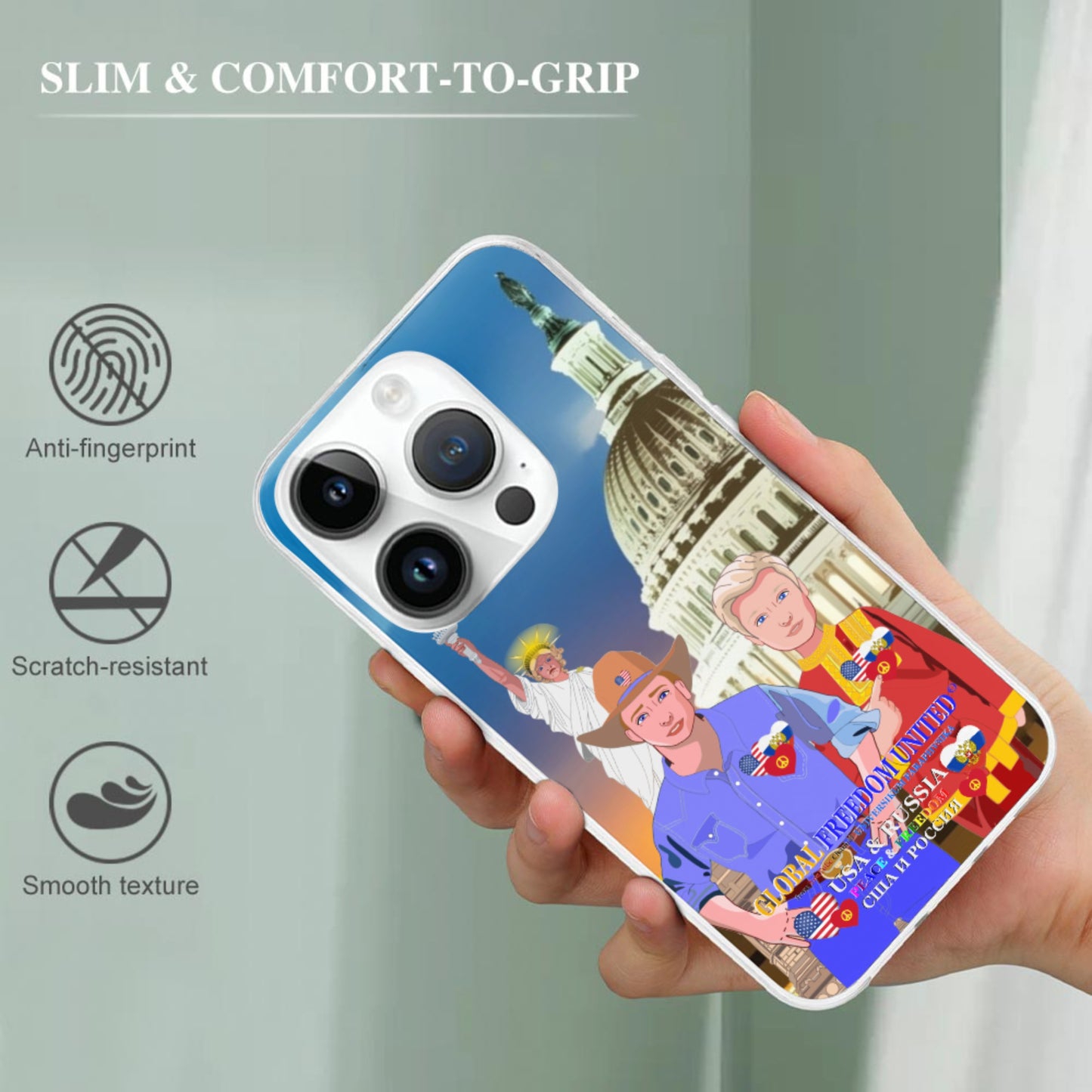 Phone Case GLOBAL FREEDOM UNITED© Men Russia & USA