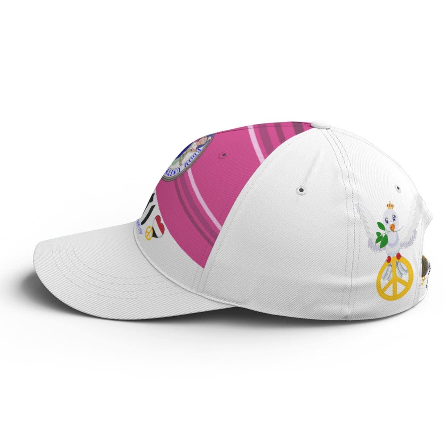 Basketball Cap GLOBAL FREEDOM UNITED© Couple Yemen Pink2
