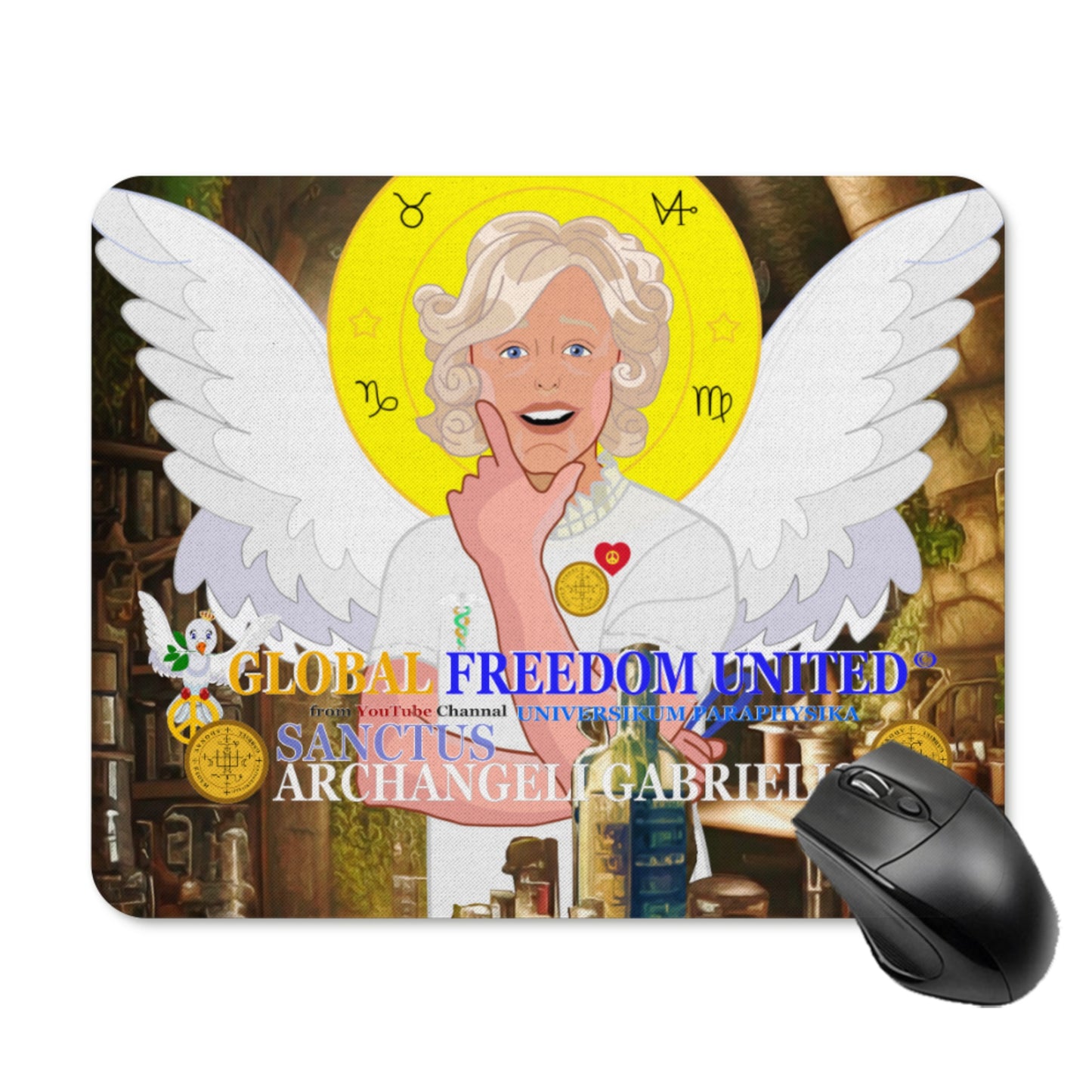 Mouse Pad GLOBAL FREEDOM UNITED© Archangel Gabriel  Latein
