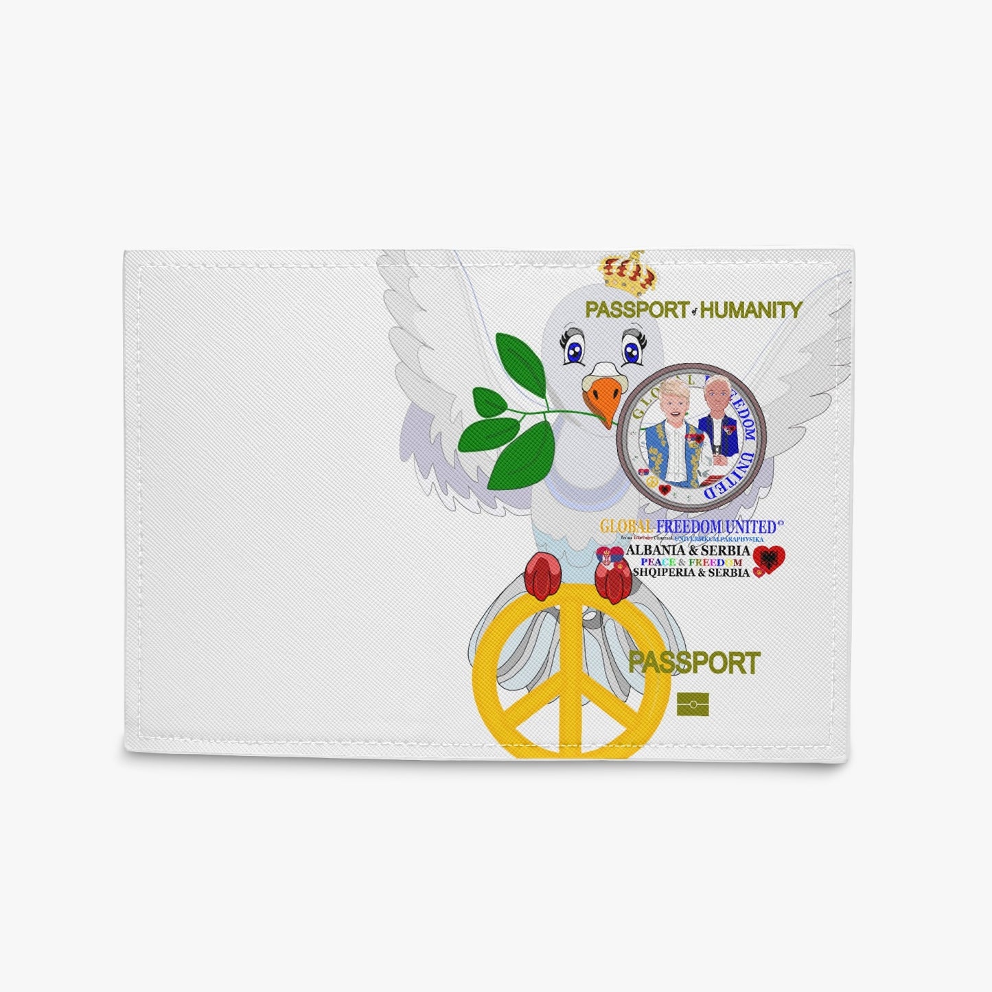 Passport Cover GLOBAL FREEDOM UNITED MEN ALBANIA & SERBIA V2