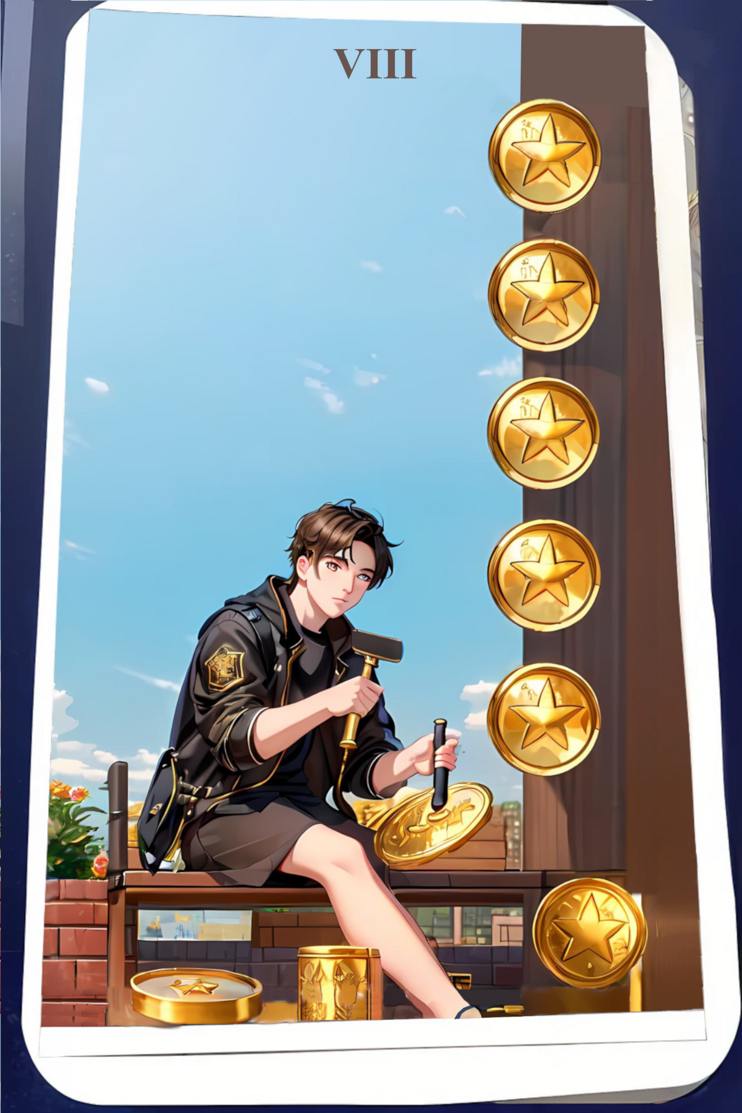 Kartendeck Tarot Anime Münzen