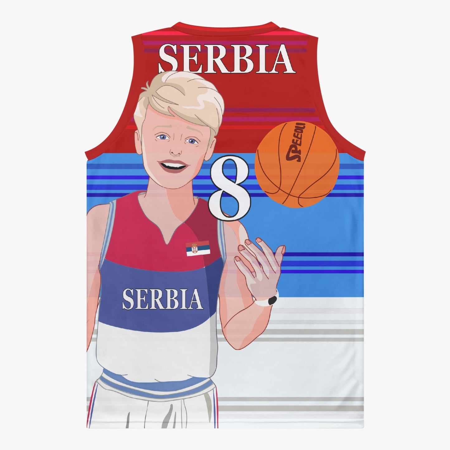 Basketball Jersey GLOBAL FREEDOM UNITED COUPLE EDITION SERBIA MEN V1 8
