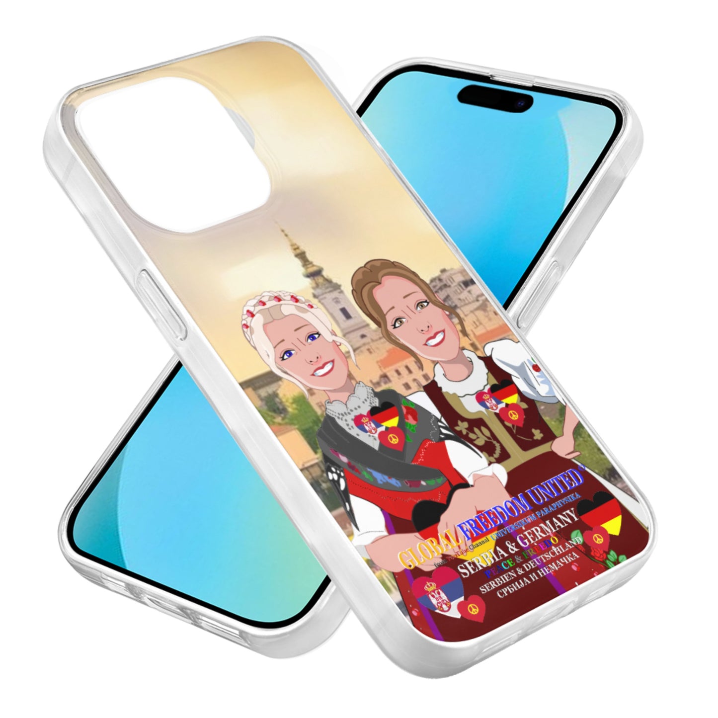 Phone Case GLOBAL FREEDOM UNITED©  Women Serbia & Germany V1