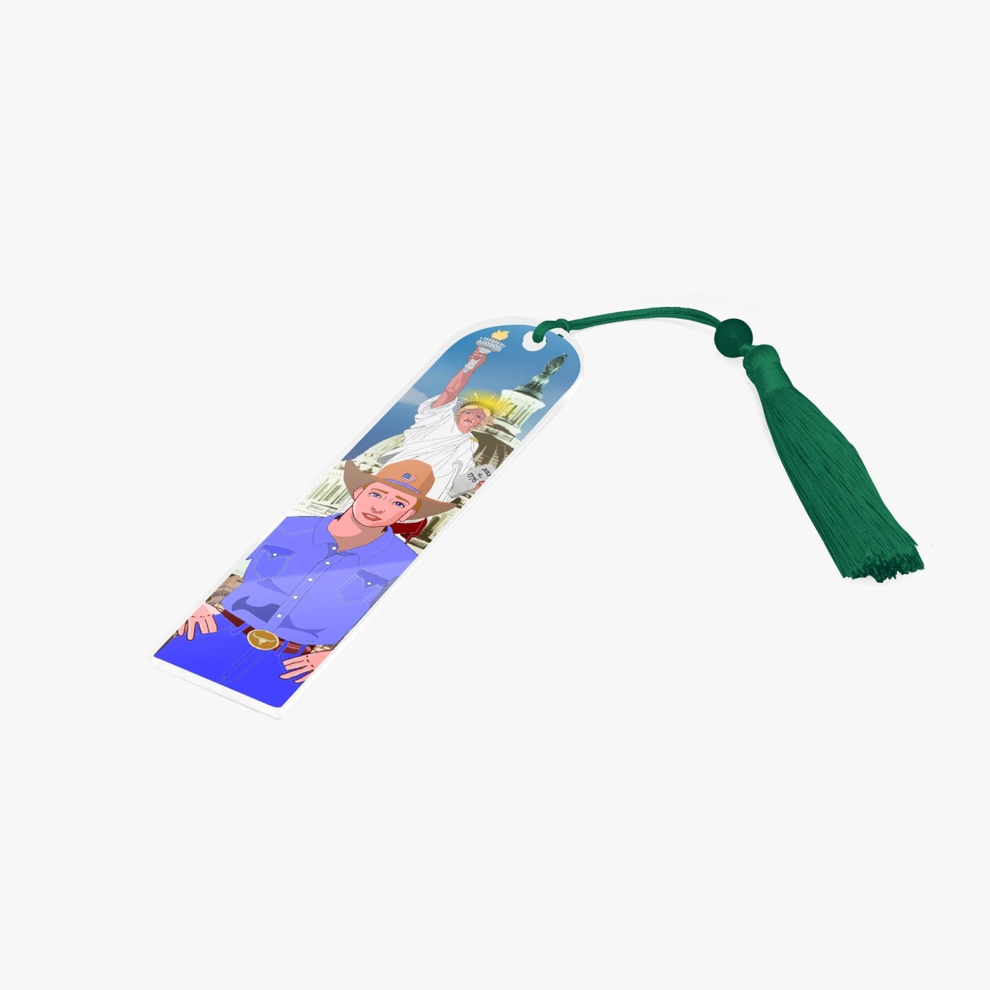 Acrylic Bookmark - Semicircle GLOBAL FREEDOM UNITED© USA BOY V2