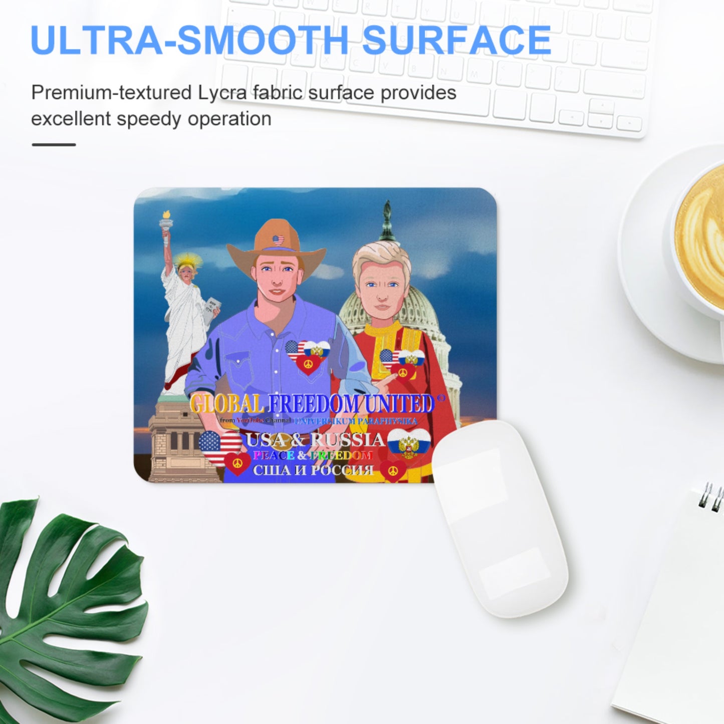 Mouse Pad GLOBAL FREEDOM UNITED© Men Russia & USA