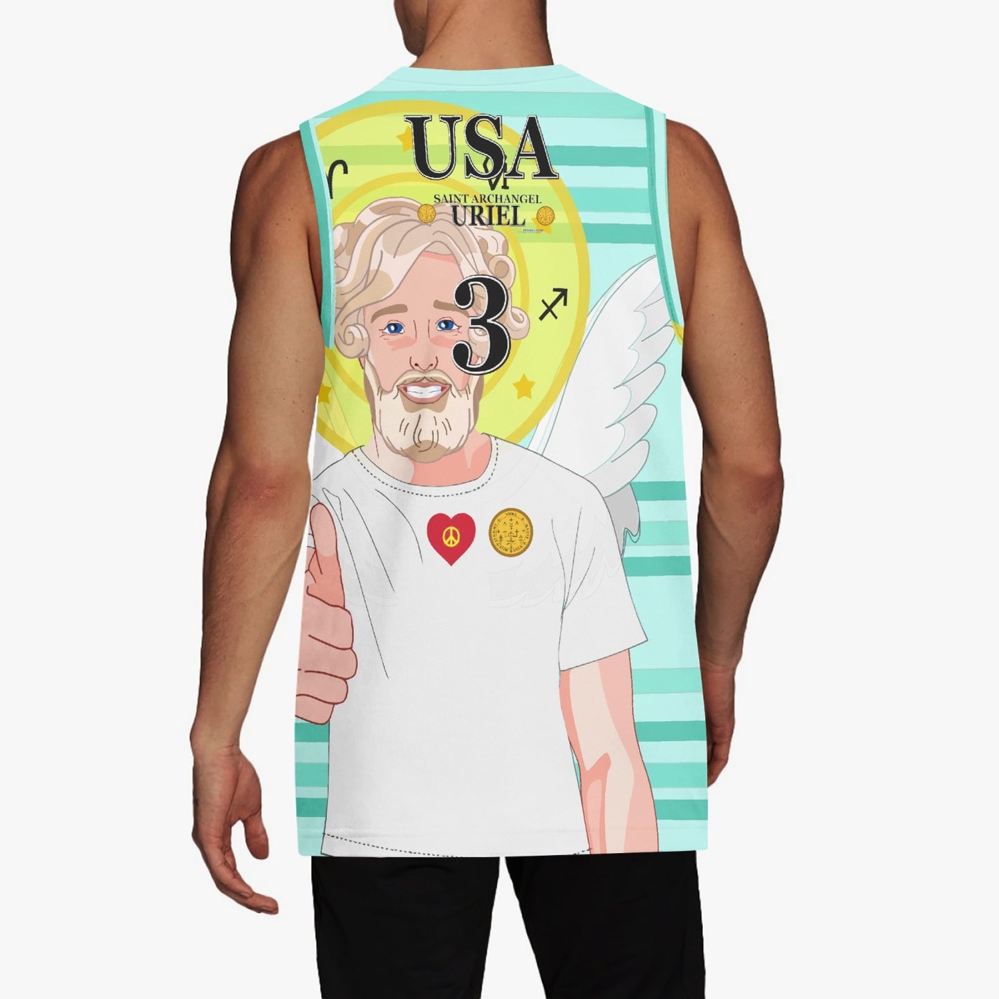 Basketball Jersey GLOBAL FREEDOM UNITED ARCHANGEL URIEL USA 3