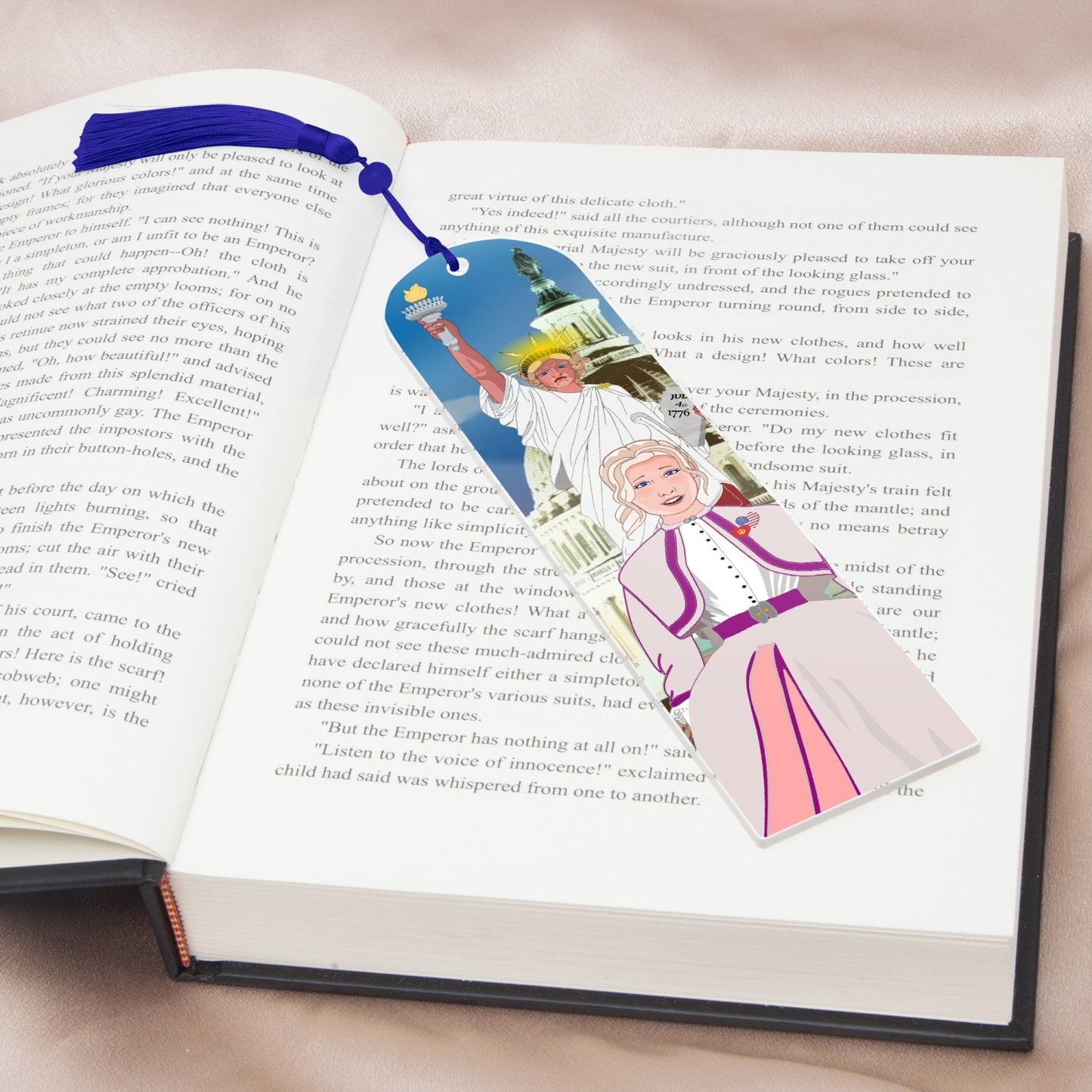 Acrylic Bookmark - Semicircle GLOBAL FREEDOM UNITED© USA GIRL V3
