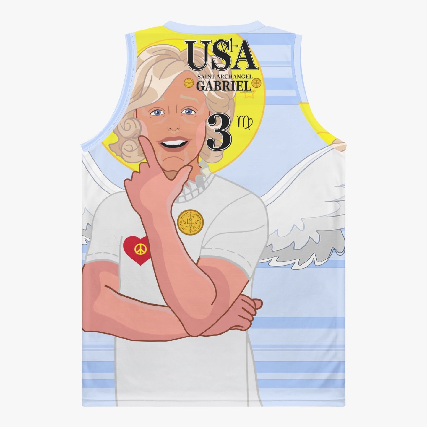 Basketball Jersey GLOBAL FREEDOM UNITED ARCHANGEL GABRIEL USA 3