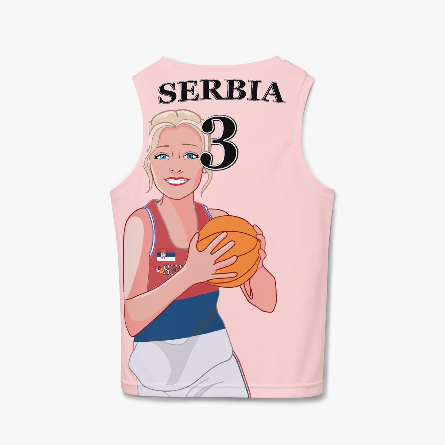 Kids Basketball Jersey GLOBAL FREEDOM UNITED GIRLS SERBIA 3