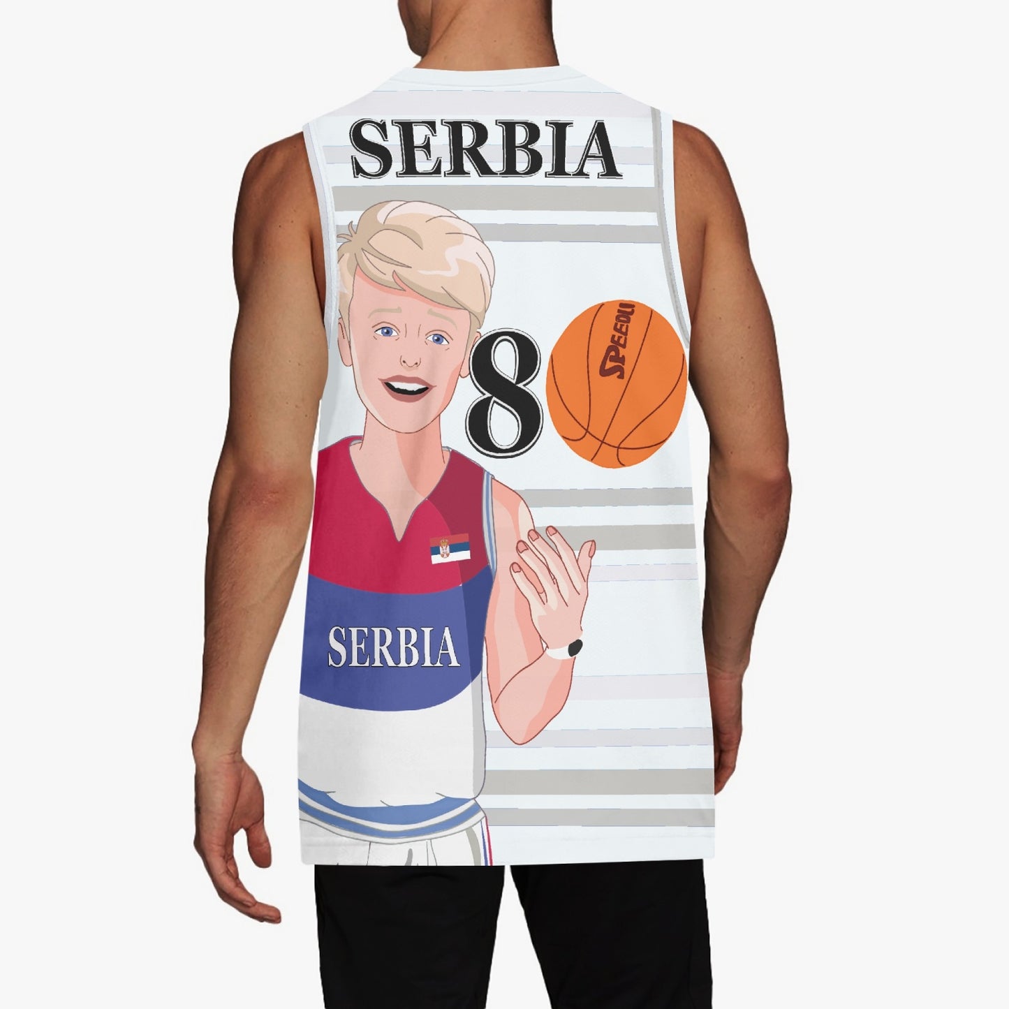 Basketball Jersey GLOBAL FREEDOM UNITED COUPLE EDITION SERBIA MEN V2 8