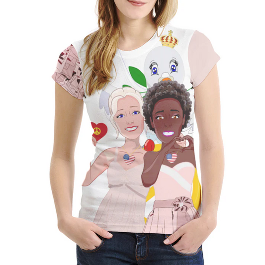 Women´s T-shirt 1 GLOBAL FREEDOM UNITED© Women Anti Racism & Fascism USA Big