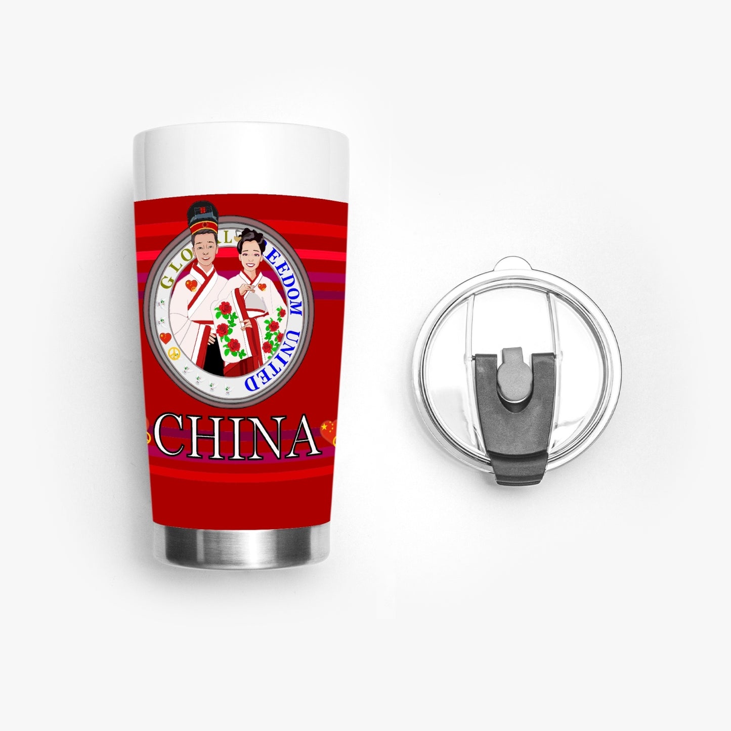 GLOBAL FREEDOM UNITED© Couple China Red - Tumbler