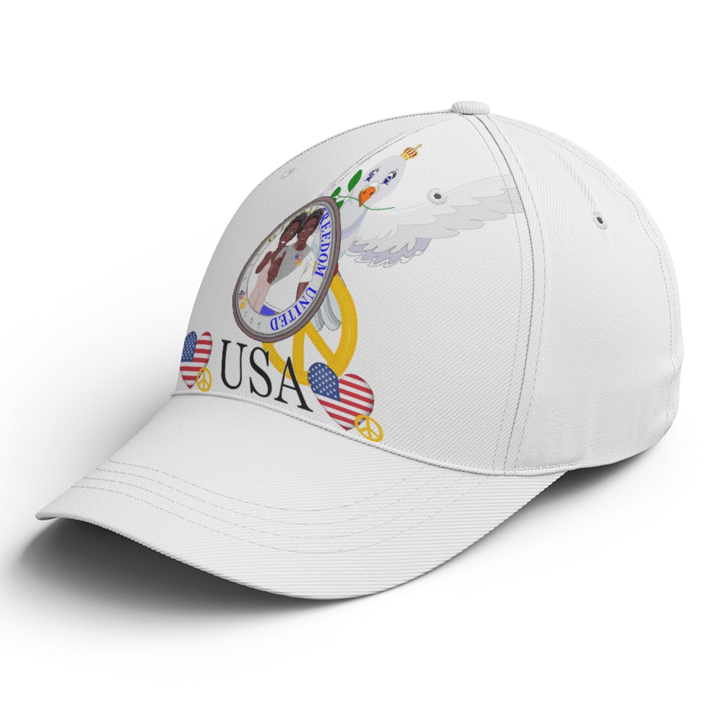 Baseball Cap GLOBAL FREEDOM UNITED© Couple USA Afro American