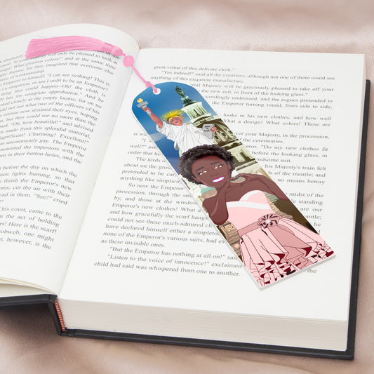 Acrylic Bookmark - Semicircle GLOBAL FREEDOM UNITED© USA GIRL V1