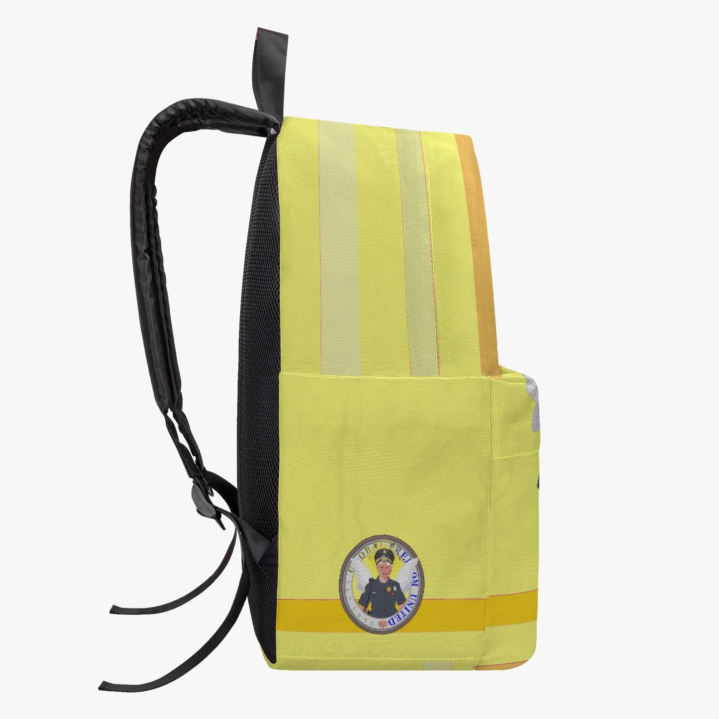 GLOBAL FREEDOM UNITED© Archangel Michael as Policemen English Yellow - All-over-print Canvas Backpack