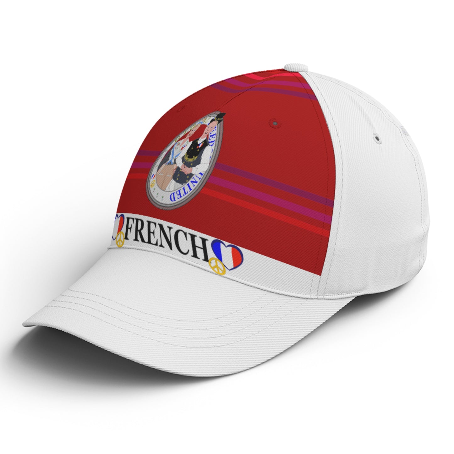 Basketball Cap GLOBAL FREEDOM UNITED© Couple French Red