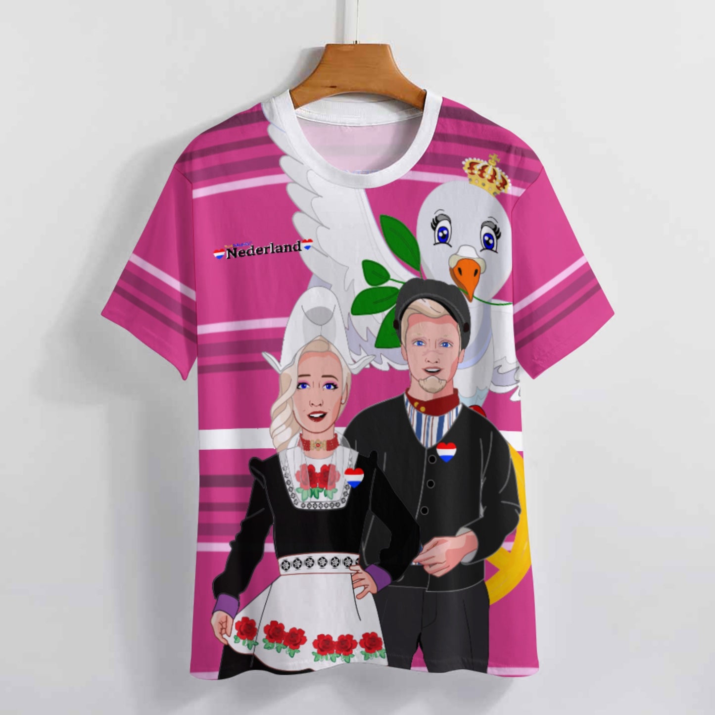 Women´s T-shirt 2 GLOBAL FREEDOM UNITED© Couple Nederland Pink