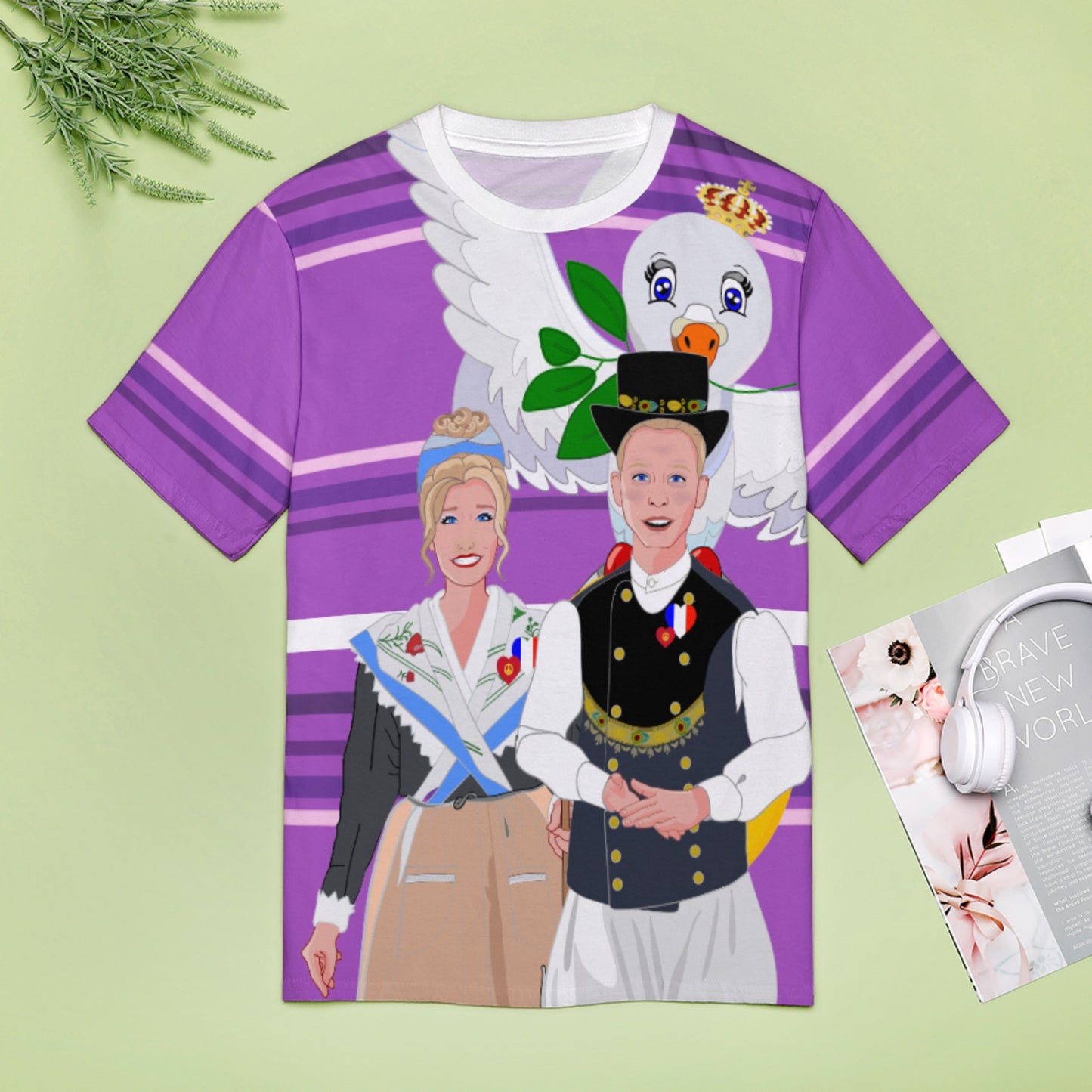 Women´s T-shirt GLOBAL FREEDOM UNITED© Couple French Lilac