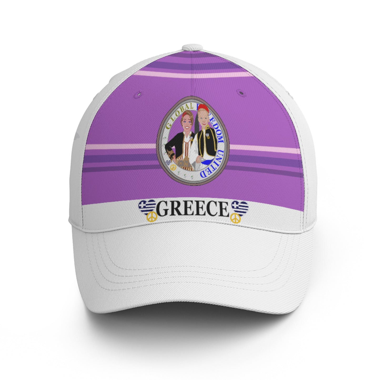 Basketball Cap GLOBAL FREEDOM UNITED© Couple Greece Lilac