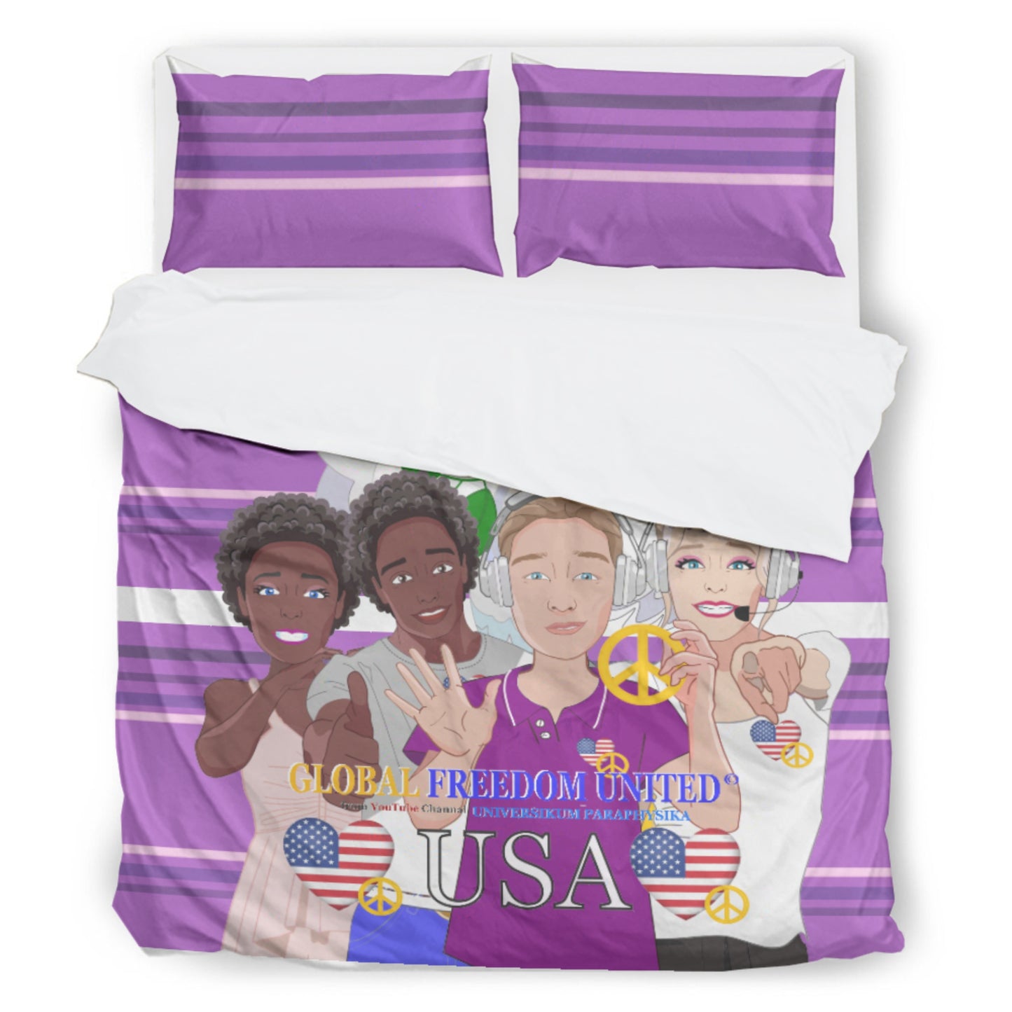 Bed Line GLOBAL FREEDOM UNITED© Couple USA Lilac