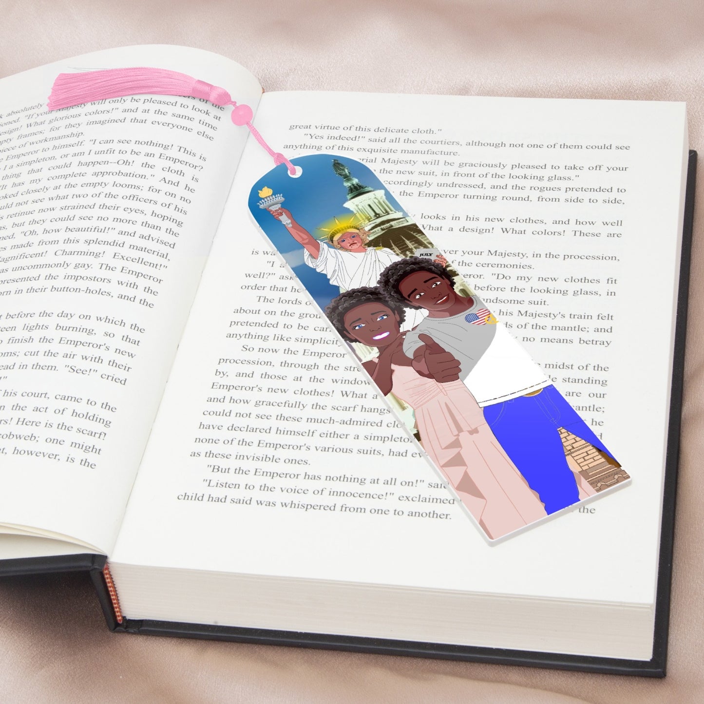 Acrylic Bookmark - Semicircle GLOBAL FREEDOM UNITED© COUPLE USA V1