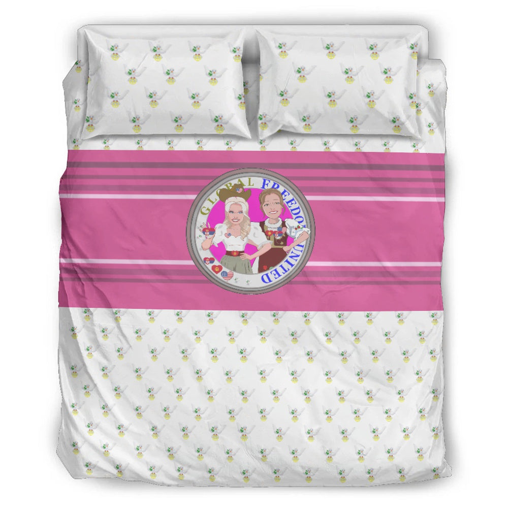 Bed Set 1 GLOBAL FREEDOM UNITED© Women Serbia & USA Pink