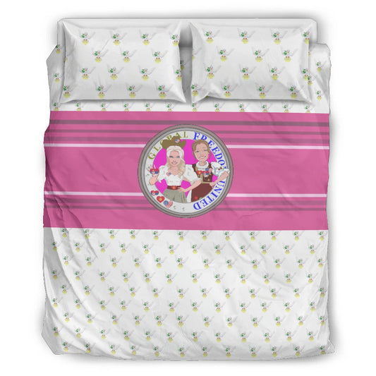 Bed Set 1 GLOBAL FREEDOM UNITED© Women Serbia & USA Pink