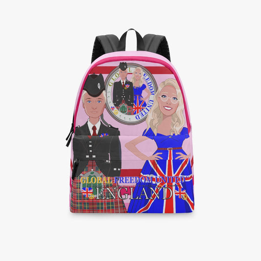 GLOBAL FREEDOM UNITED© Couple England Pink1 - All-over-print Canvas Backpack