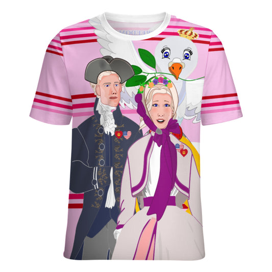 Women´s T-shirt GLOBAL FREEDOM UNITED© Couple USA V3 Pink1