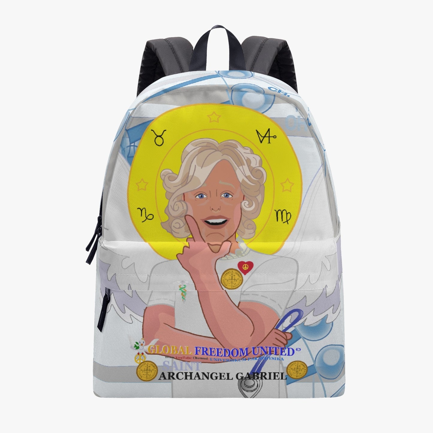 GLOBAL FREEDOM UNITED© Archangel Gabriel Wight - All-over-print Canvas Backpack