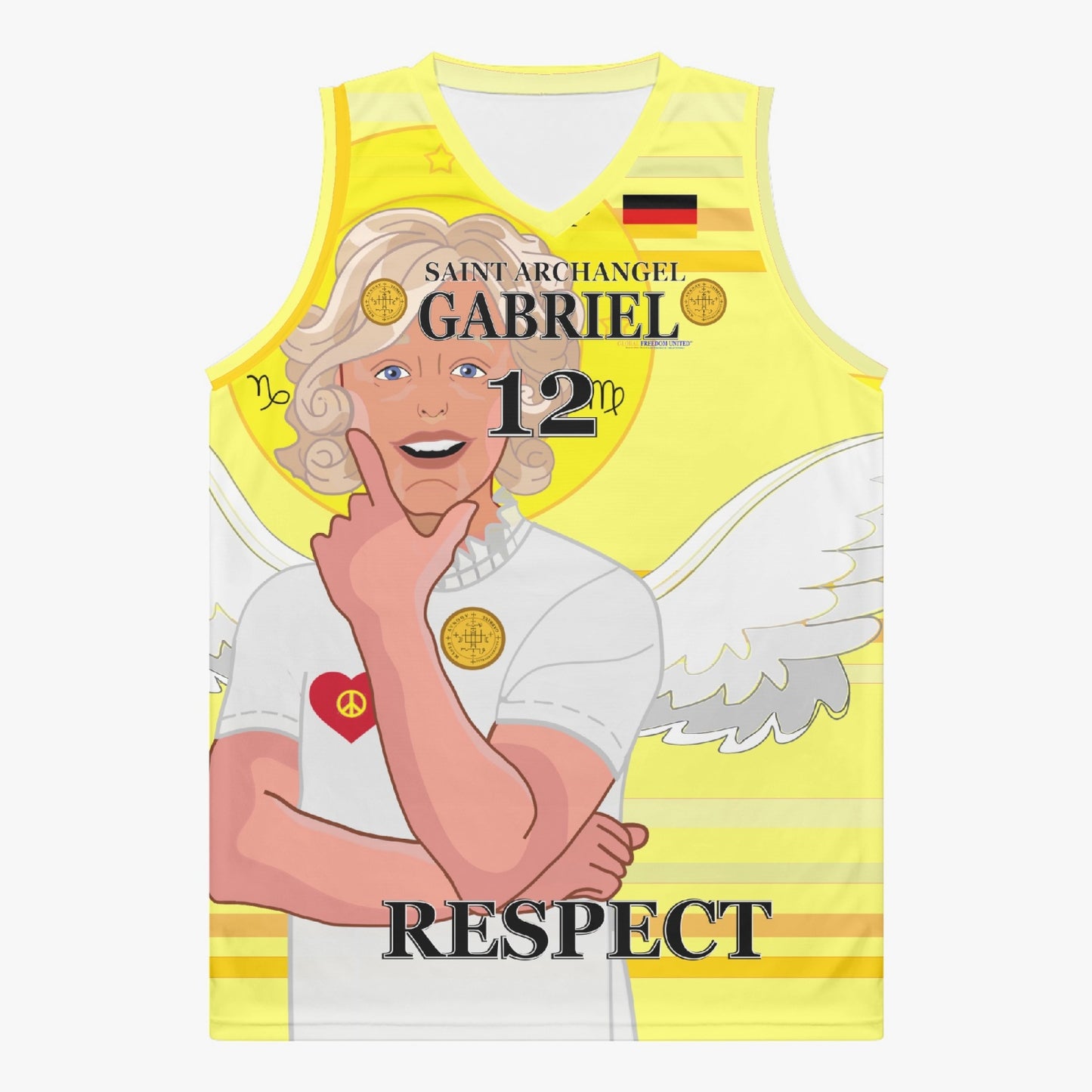 Basketball Jersey GLOBAL FREEDOM UNITED ARCHANGEL GABRIEL GERMANY 12