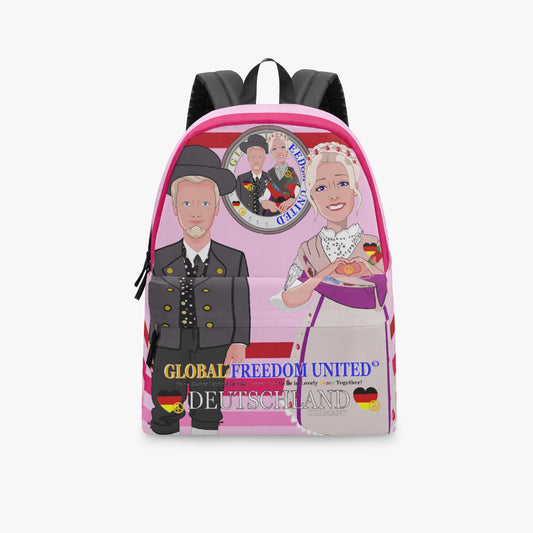 GLOBAL FREEDOM UNITED© Couple Germany Pink1 - All-over-print Canvas Backpack