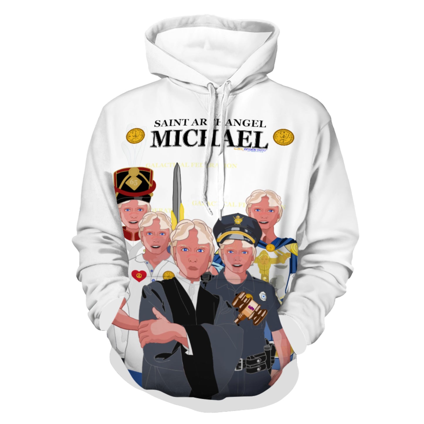 Hoodie GLOBAL FREEDOM UNITED© Archangel Michael Big2