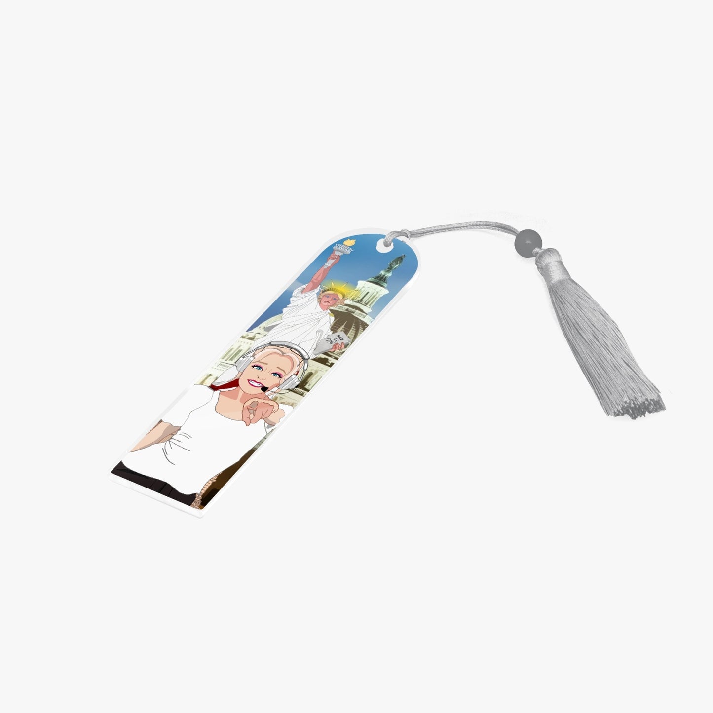 Acrylic Bookmark - Semicircle GLOBAL FREEDOM UNITED© USA GIRL V2