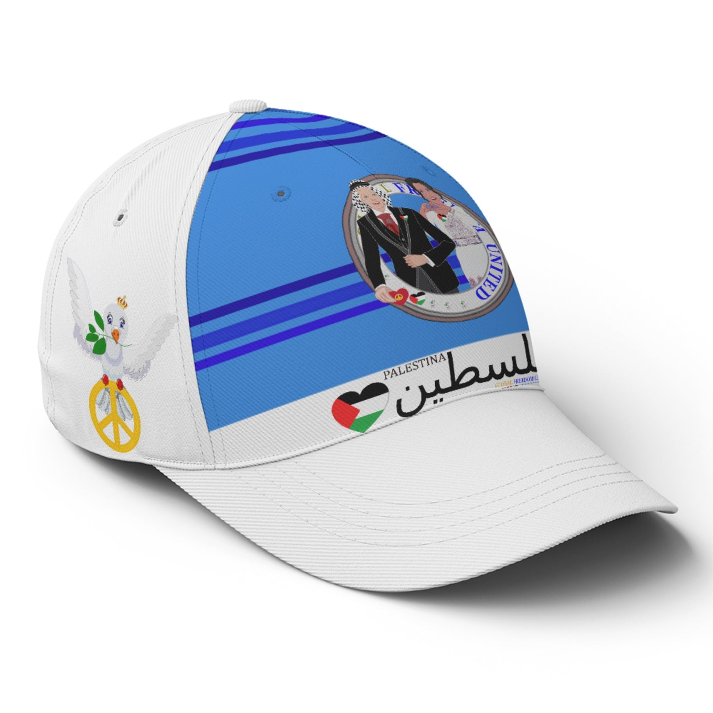 Basketball Cap GLOBAL FREEDOM UNITED© Couple Palestina Deep Blue