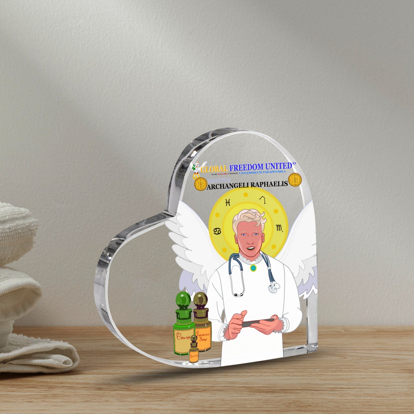 Acryl Heard Global Freedom United© Archangel Rafael Old Latin