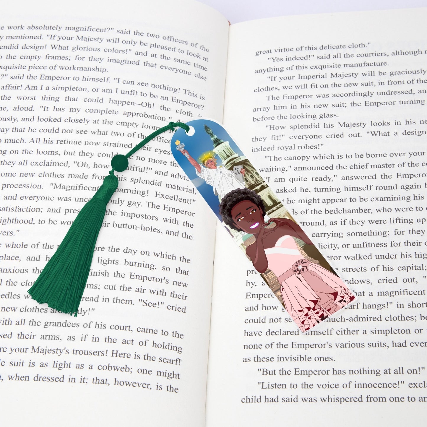 Acrylic Bookmark - Semicircle GLOBAL FREEDOM UNITED© USA GIRL V1