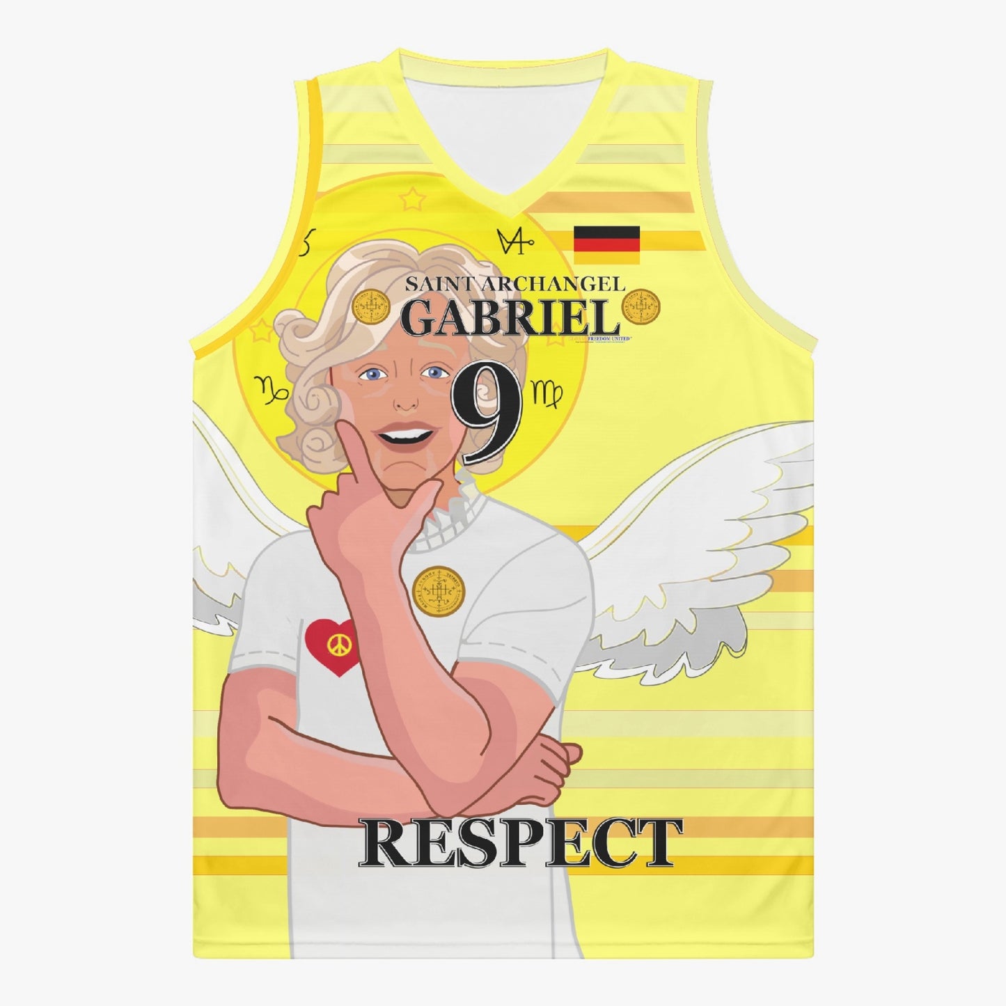Basketball Jersey GLOBAL FREEDOM UNITED ARCHANGEL GABRIEL GERMANY 9
