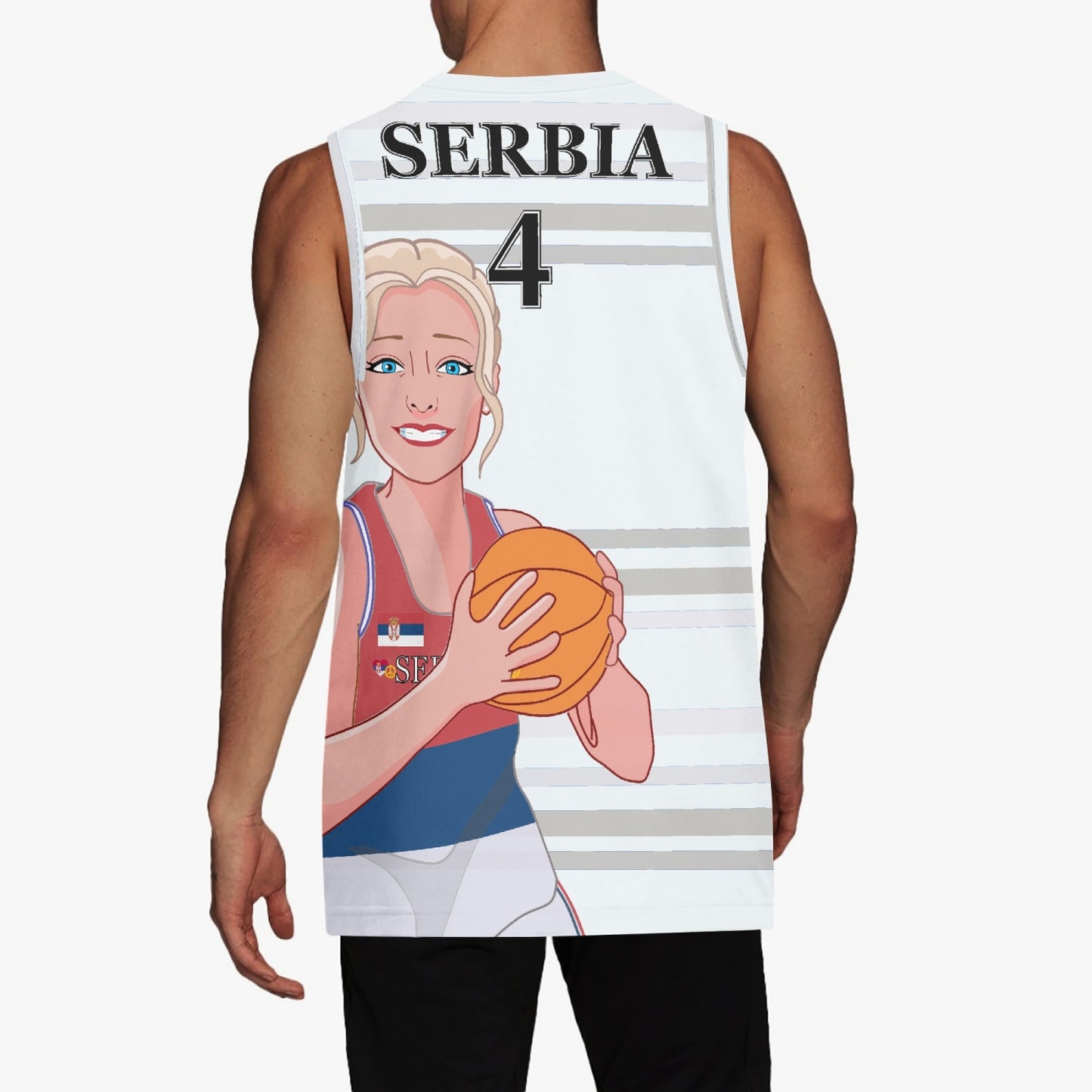 Basketball Jersey GLOBAL FREEDOM UNITED COUPLE EDITION WOMEN SERBIA v2 4
