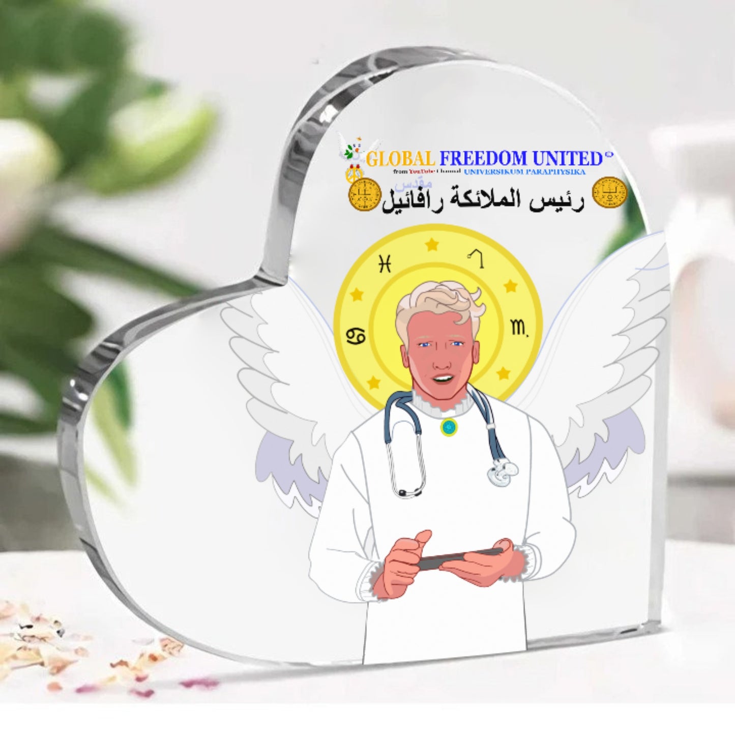 Acryl Haerd GLOBAL FREEDOM UNITED© Archangel Rafael Arabic