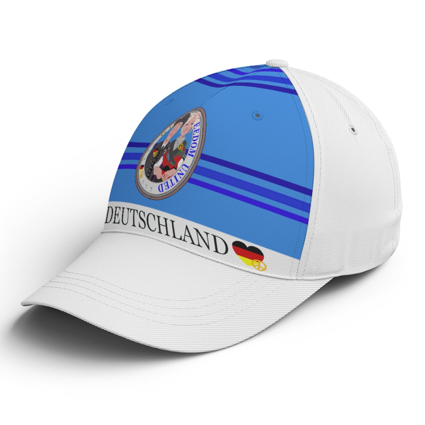 Basketball Cap GLOBAL FREEDOM UNITED© Couple Germany Deep Blue